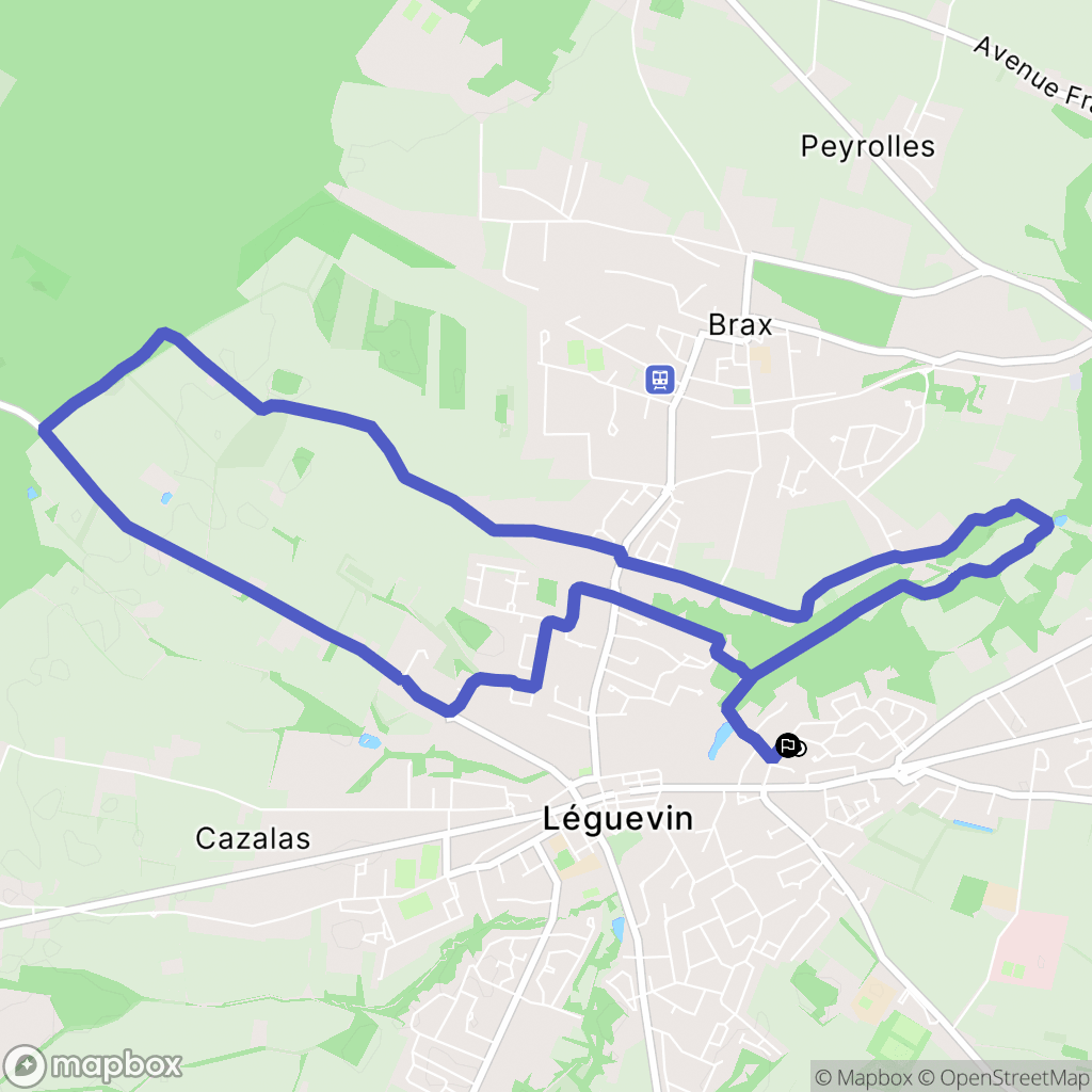 Léguevin : carte du parcours de randonnée - France
