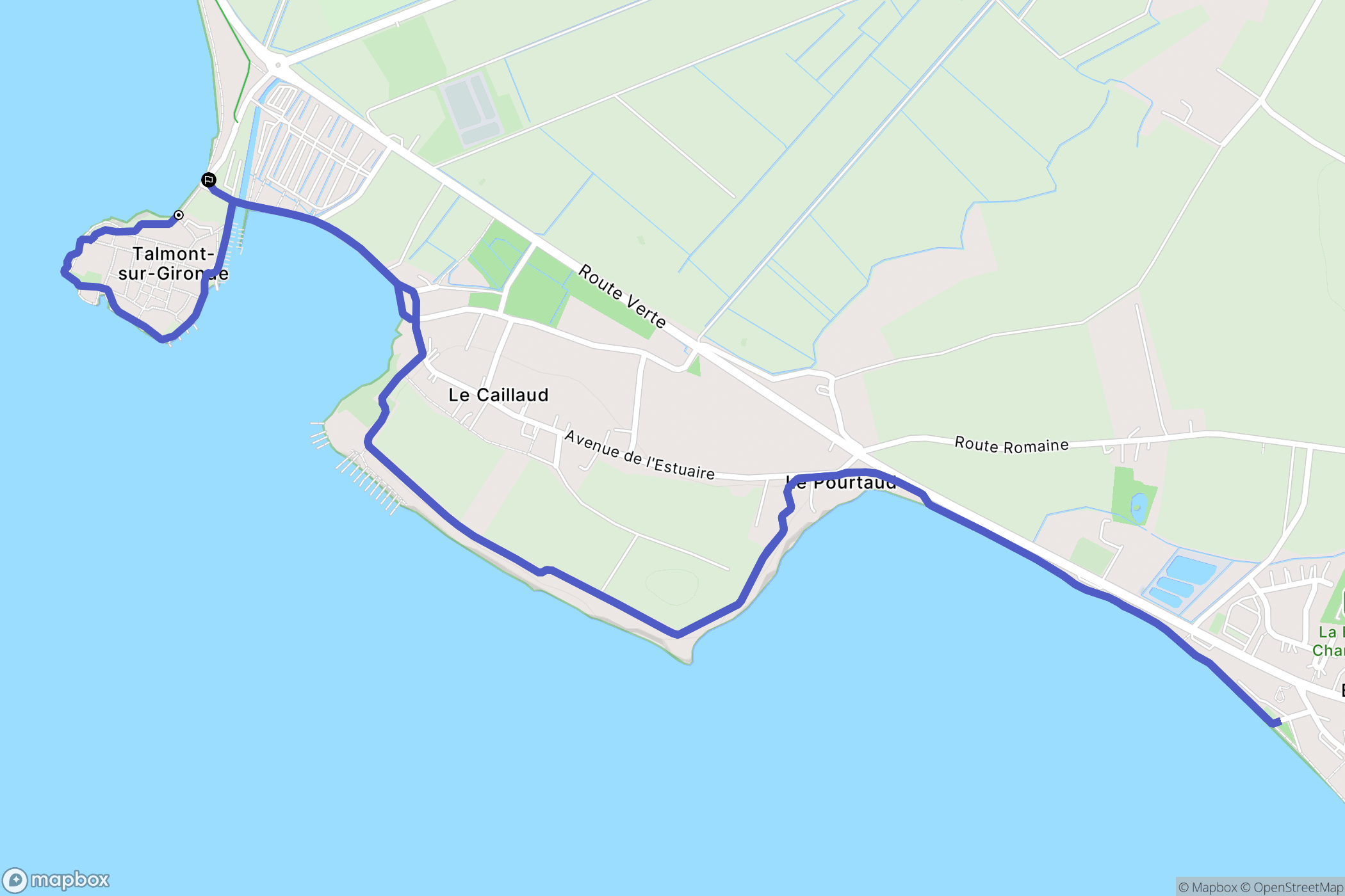Talmont-sur-Gironde : carte du parcours de randonnée - France