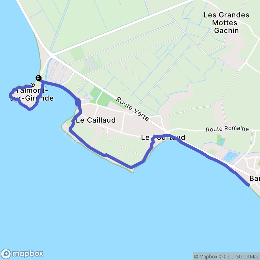 Talmont-sur-Gironde : carte du parcours de randonnée - France