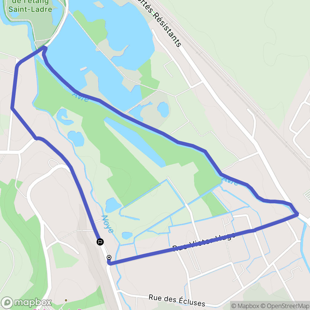 Boves : carte du parcours de randonnée - France