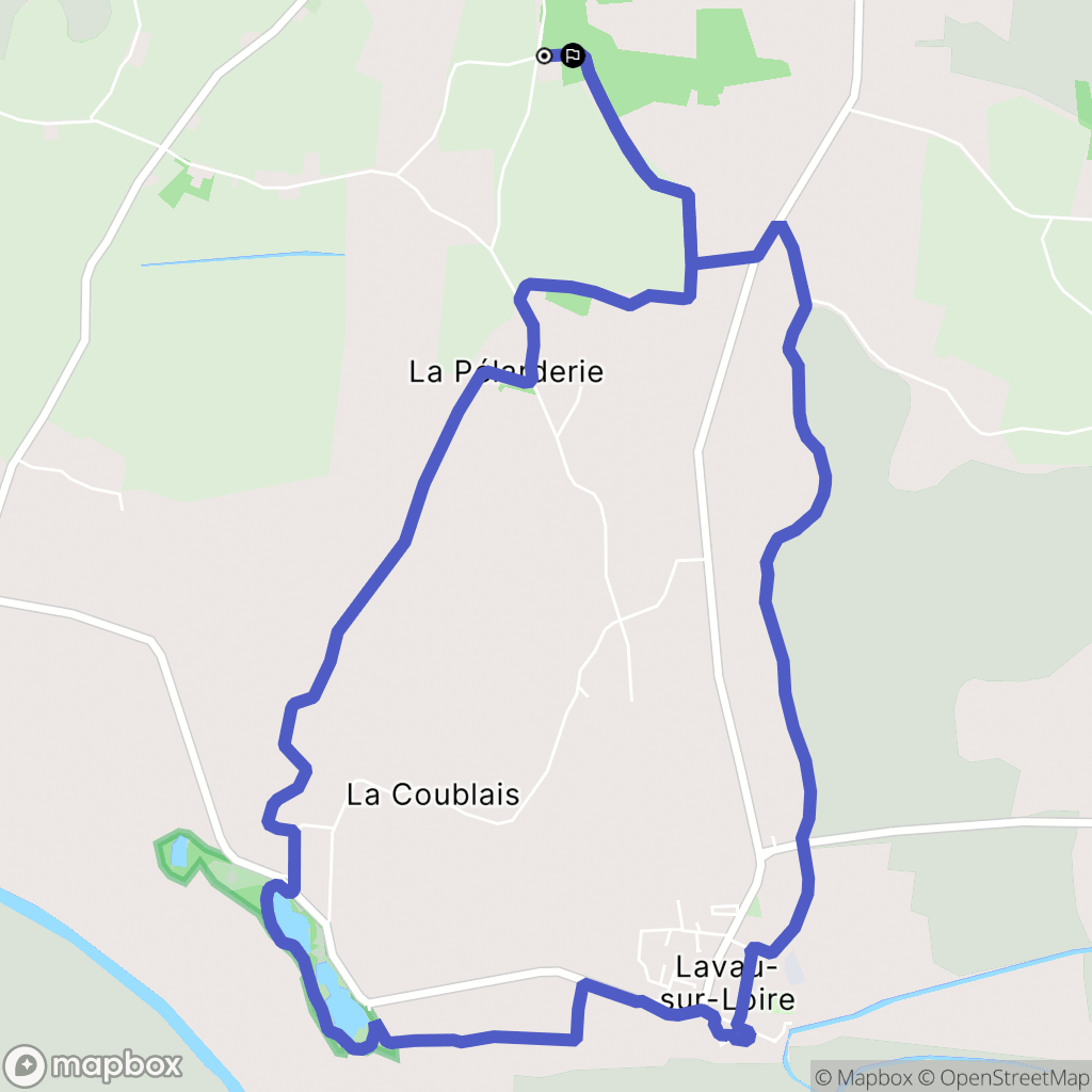 Lavau-sur-Loire : carte du parcours de randonnée - France