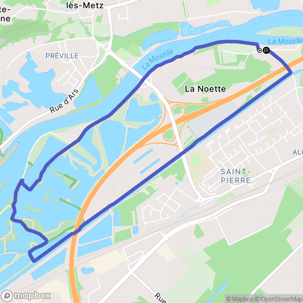 Montigny-lès-Metz : carte du parcours de randonnée - France