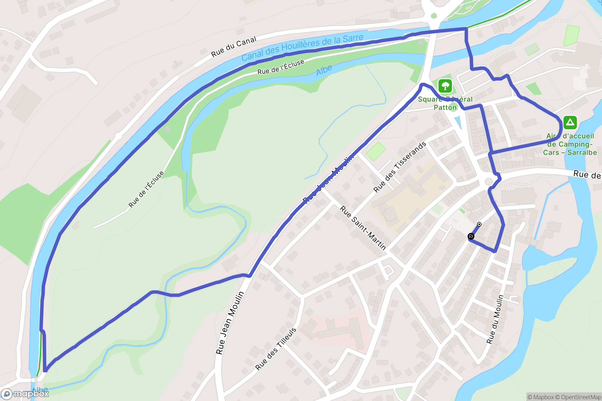 Sarralbe : carte du parcours de randonnée - France