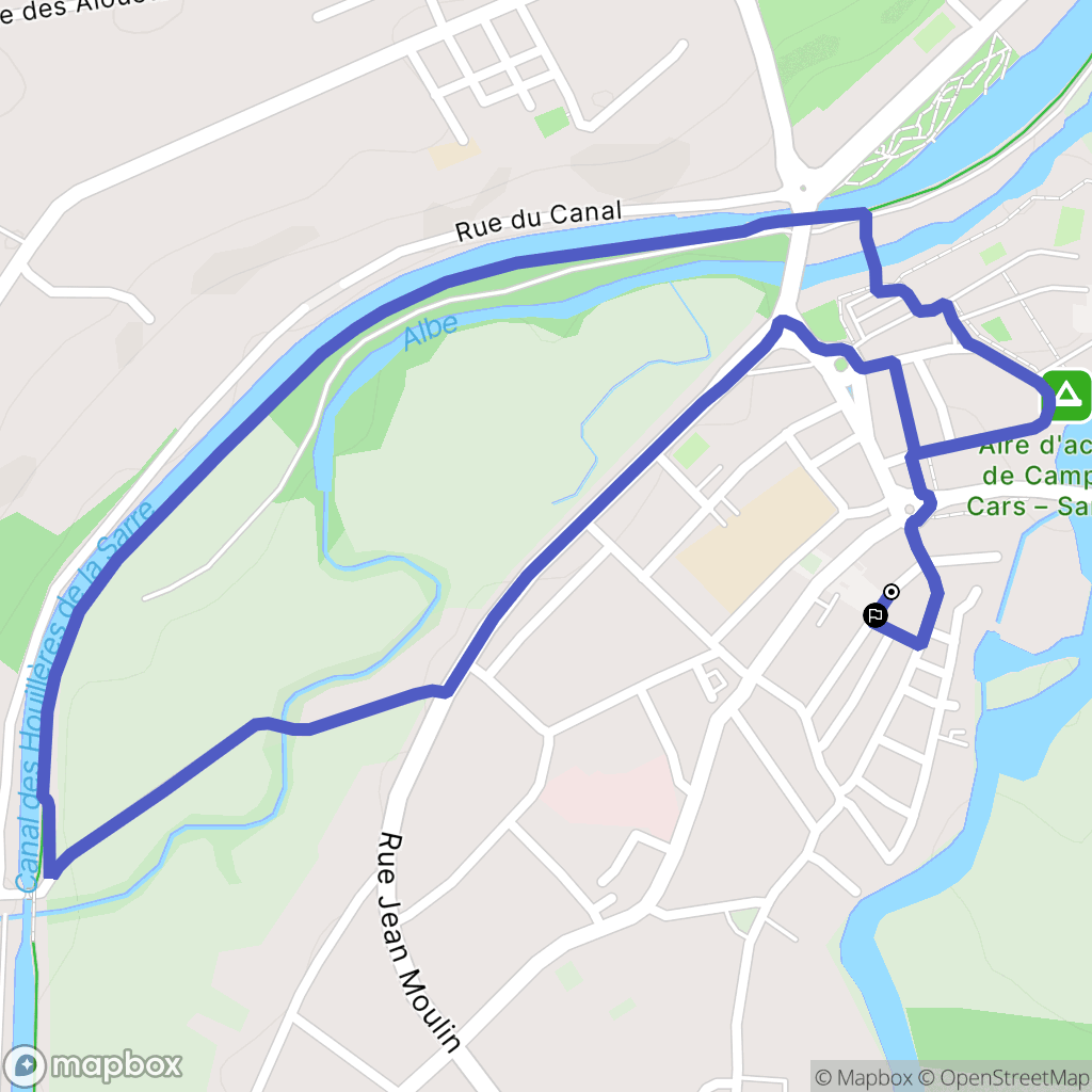 Sarralbe : carte du parcours de randonnée - France