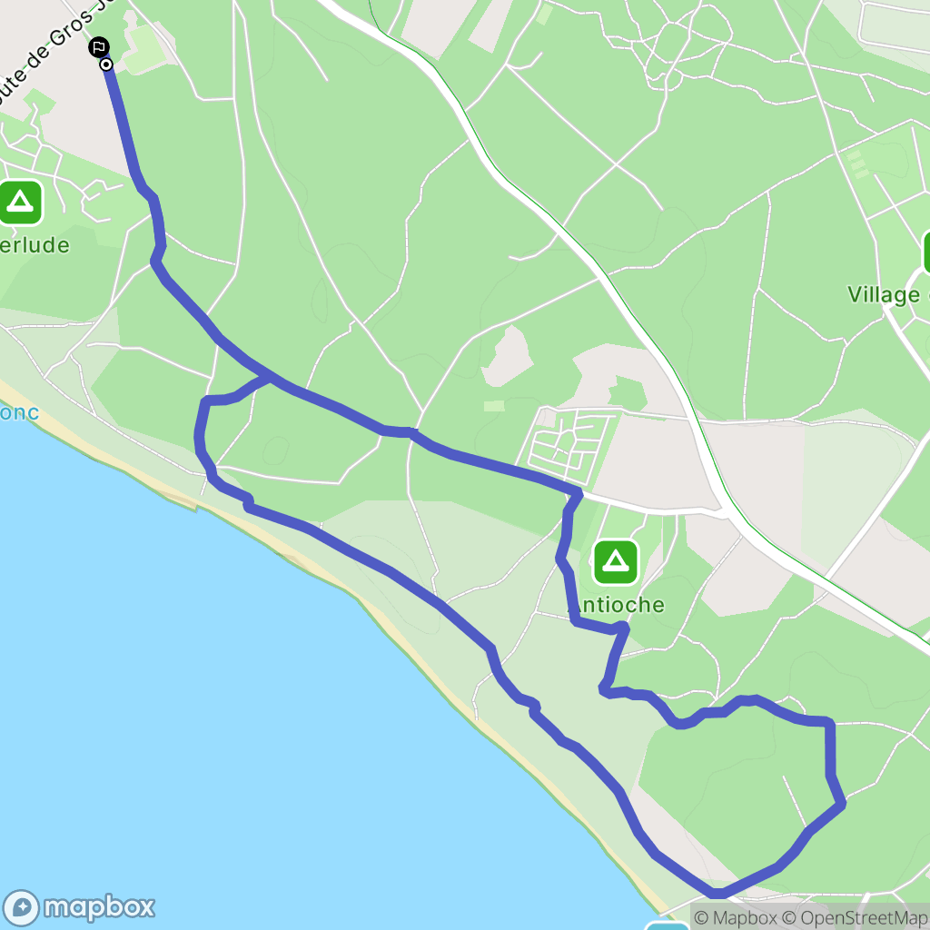 Le Bois-Plage-en-Ré : carte du parcours de randonnée - France