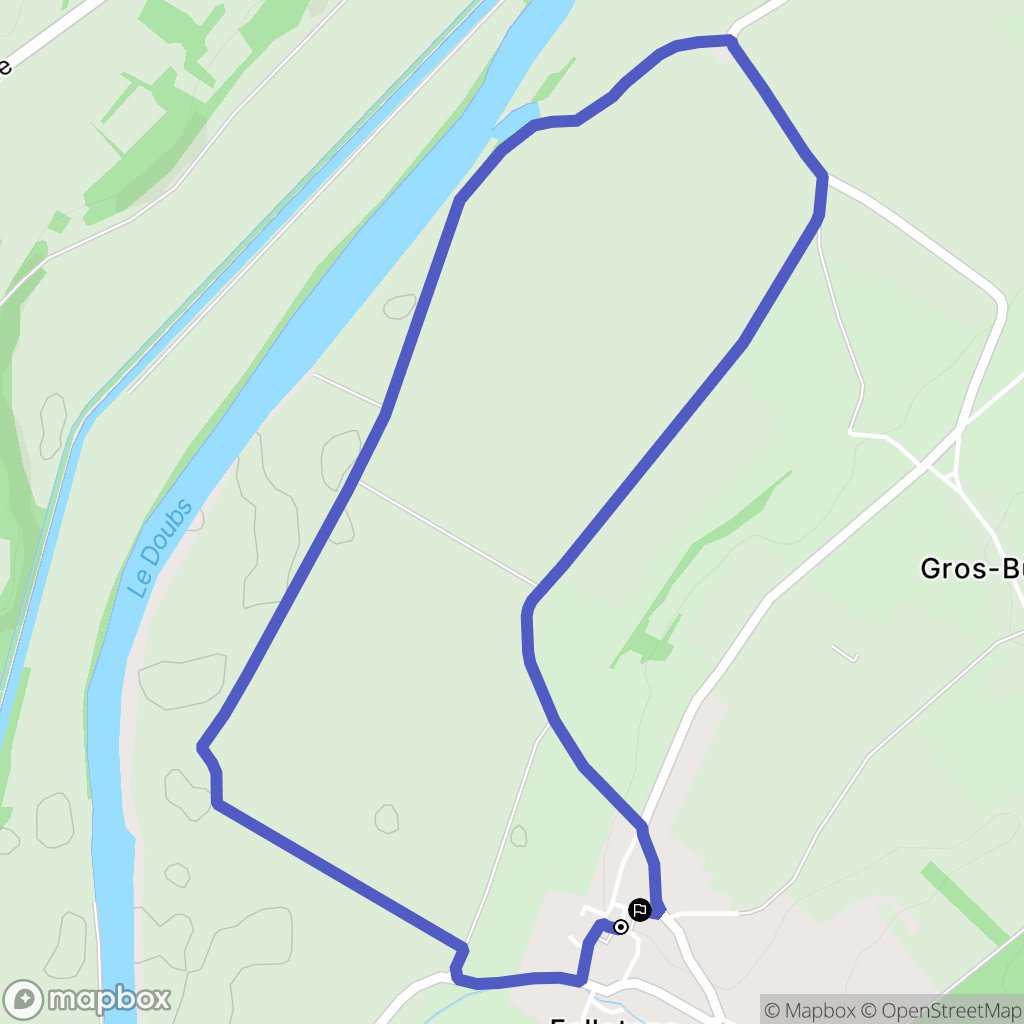 Falletans : carte du parcours de randonnée - France