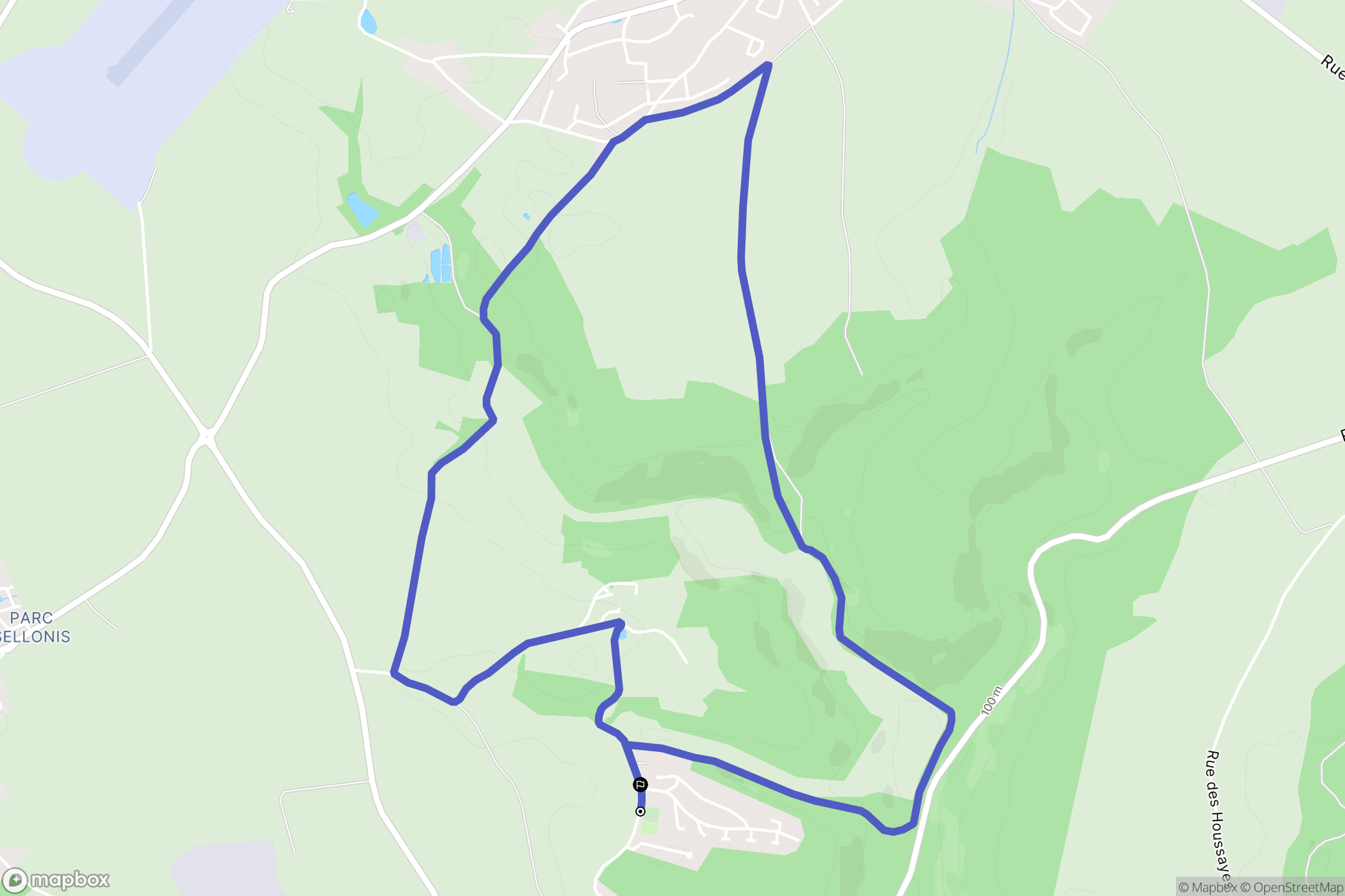 Quévreville-la-Poterie : carte du parcours de randonnée - France