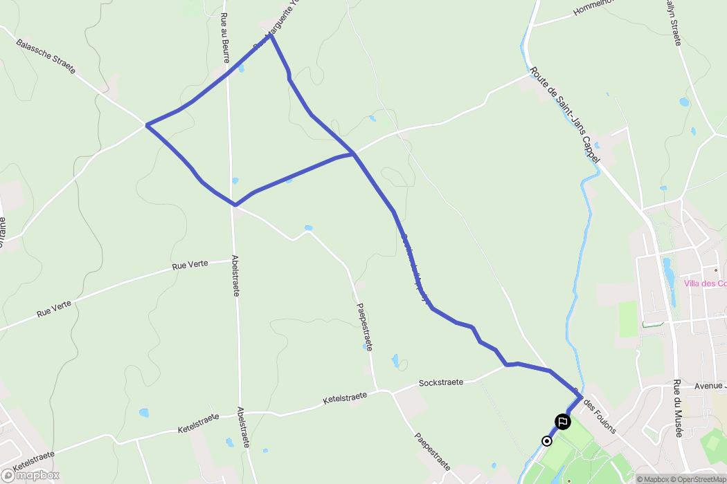 Bailleul : carte du parcours de randonnée - France