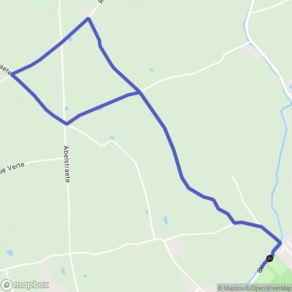 Bailleul : carte du parcours de randonnée - France
