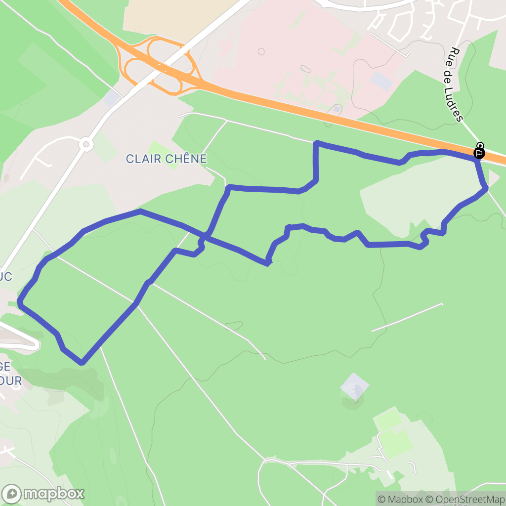 Houdemont : carte du parcours de randonnée - France