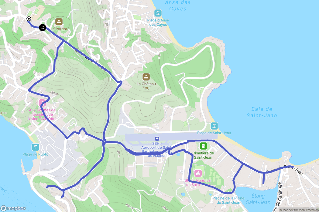 Merlette : carte du parcours de randonnée - France
