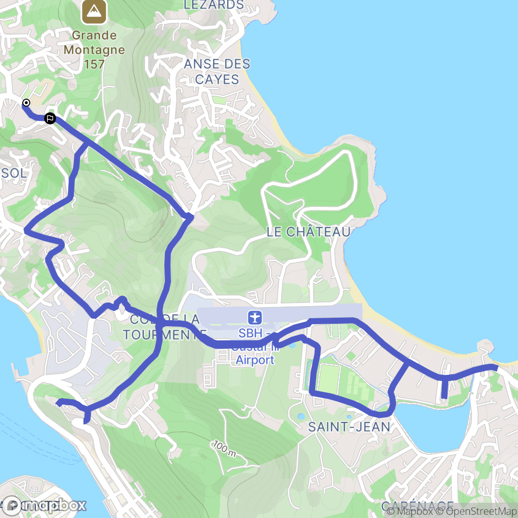 Merlette : carte du parcours de randonnée - France