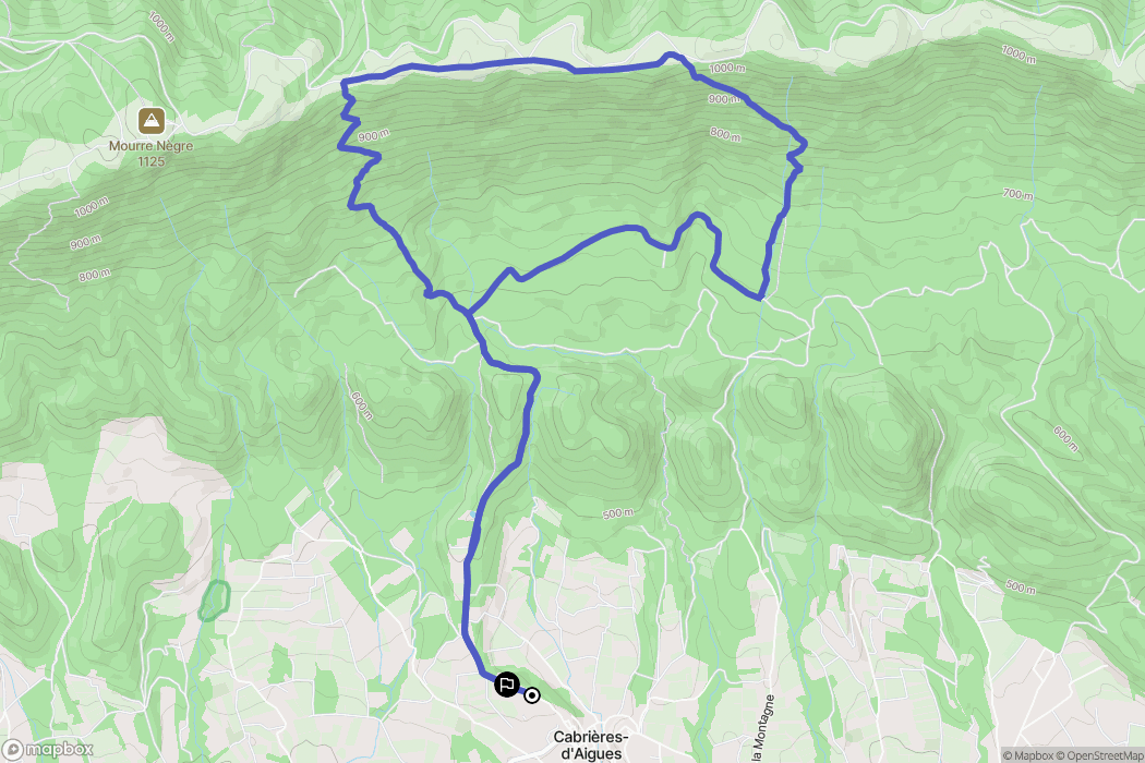 Cabrières-d'Aigues : carte du parcours de randonnée - France