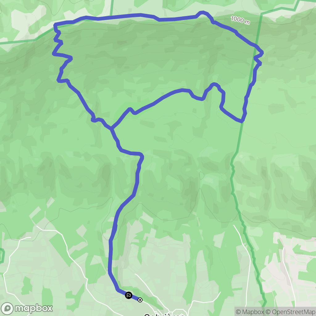 Cabrières-d'Aigues : carte du parcours de randonnée - France