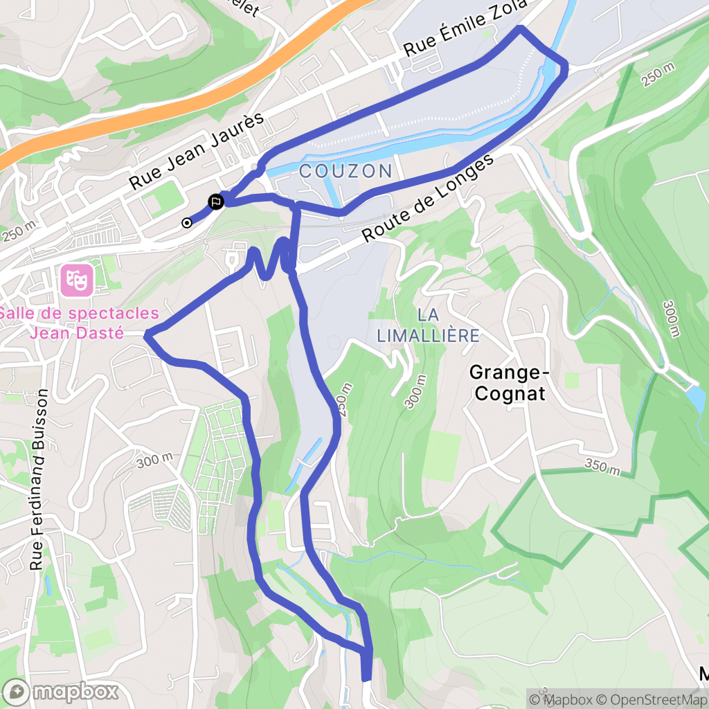 Rive-de-Gier : carte du parcours de randonnée - France