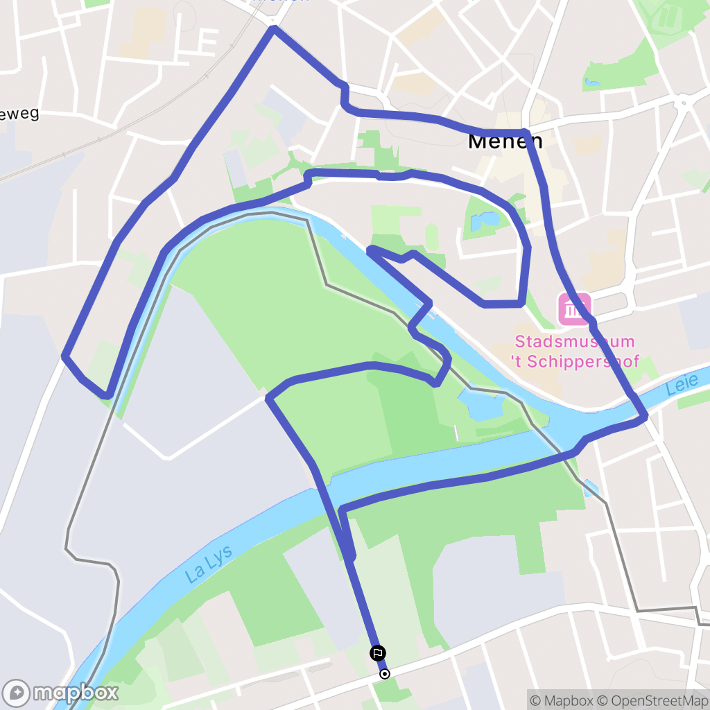 Halluin : carte du parcours de randonnée - France