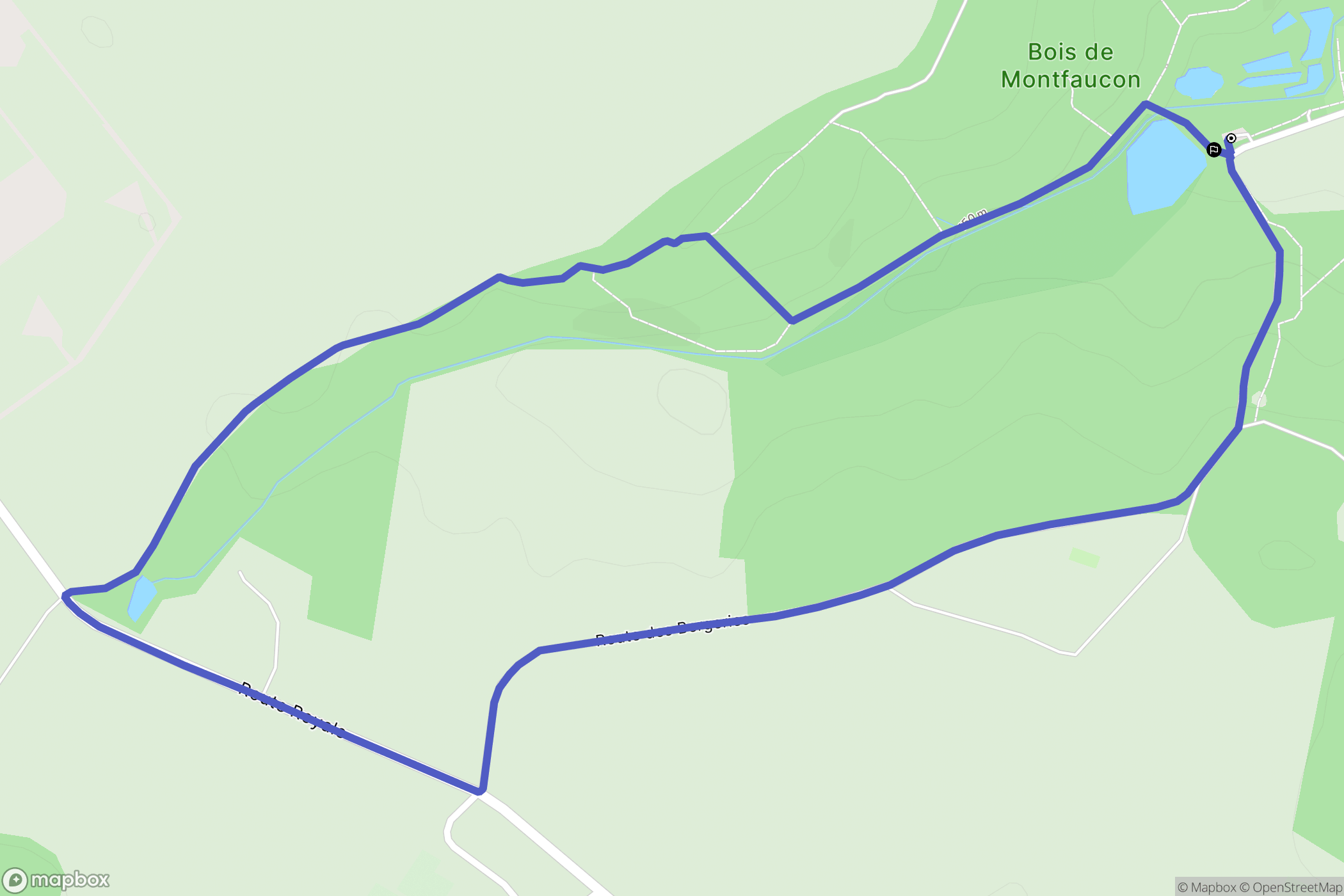 Orgeval : carte du parcours de randonnée - France