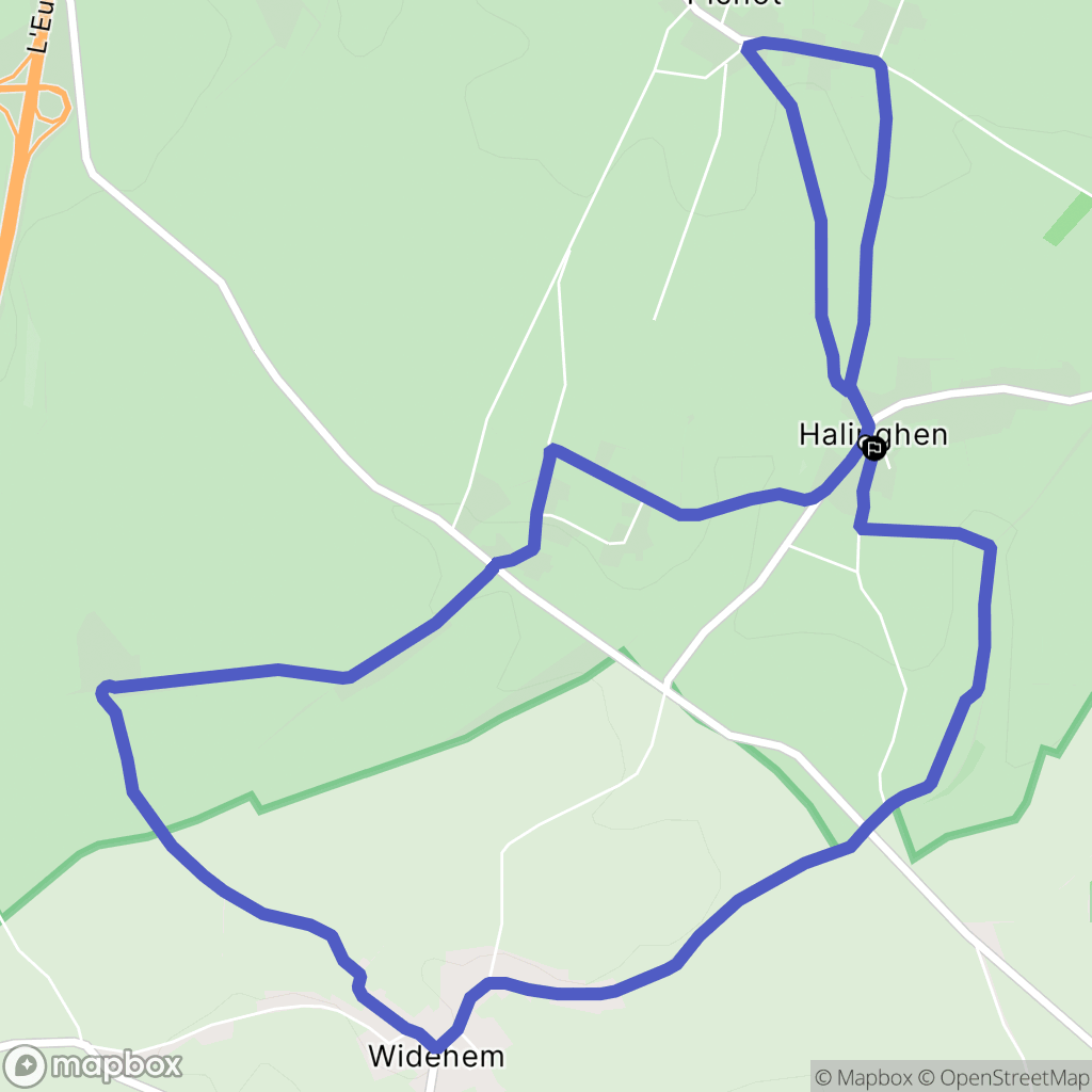 Halinghen : carte du parcours de randonnée - France