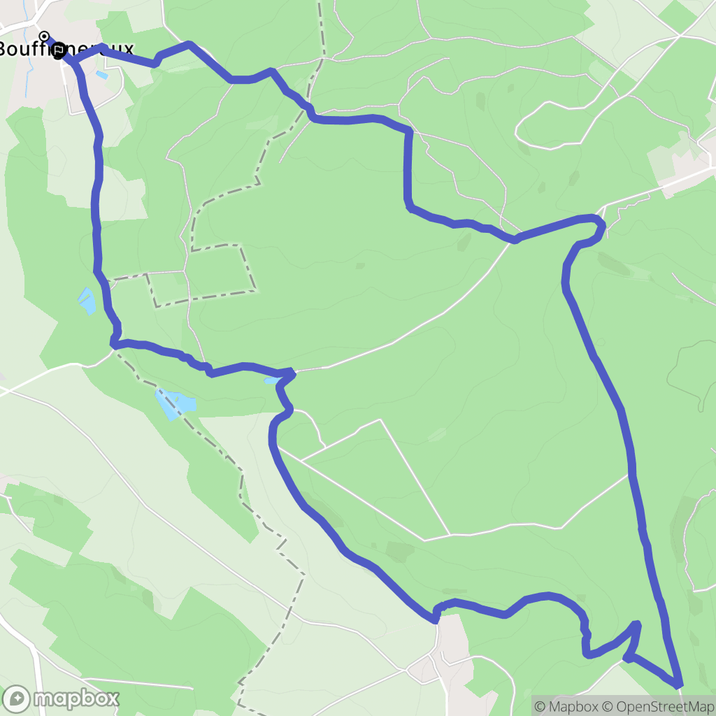 Bouffignereux : carte du parcours de randonnée - France