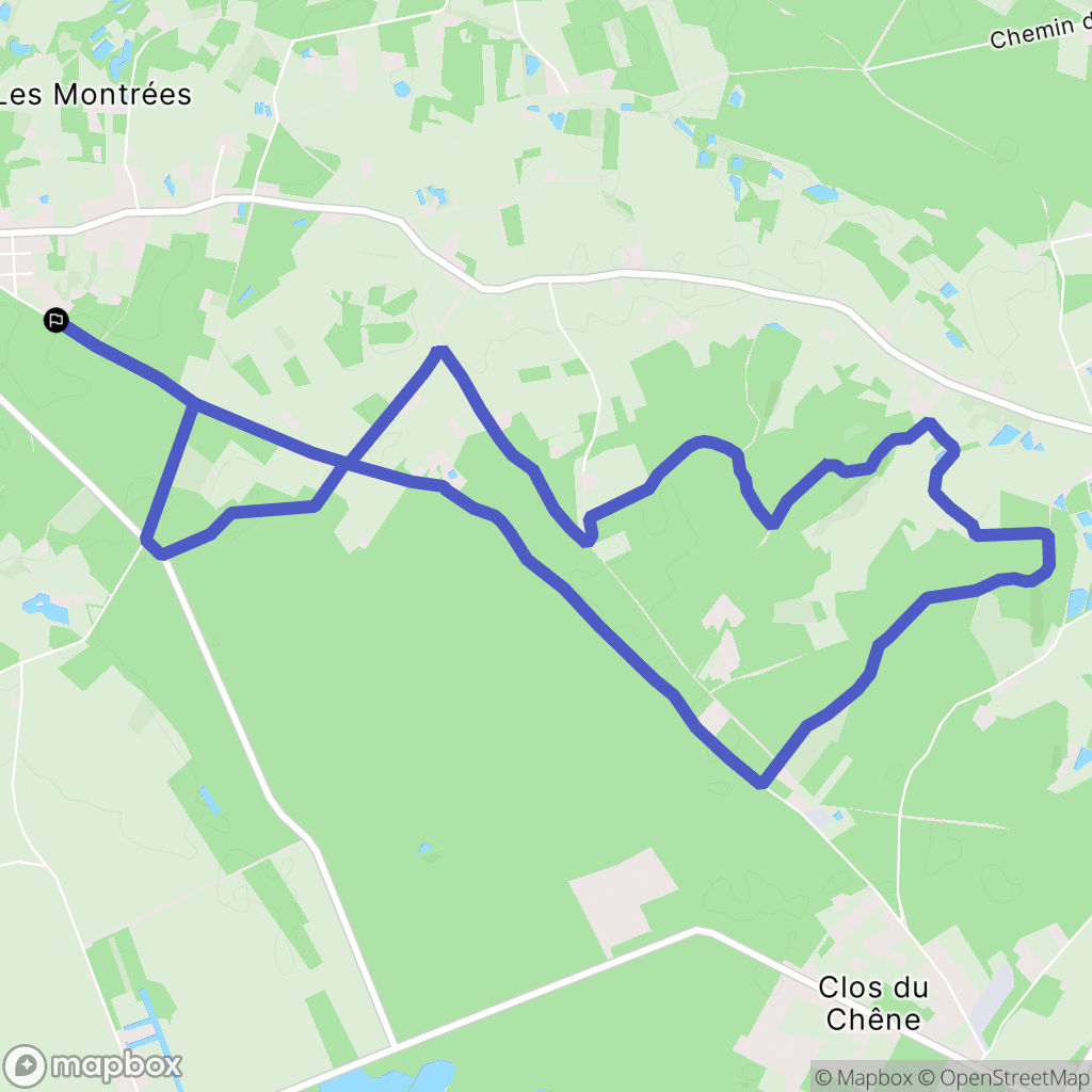 Mezeray : carte du parcours de randonnée - France