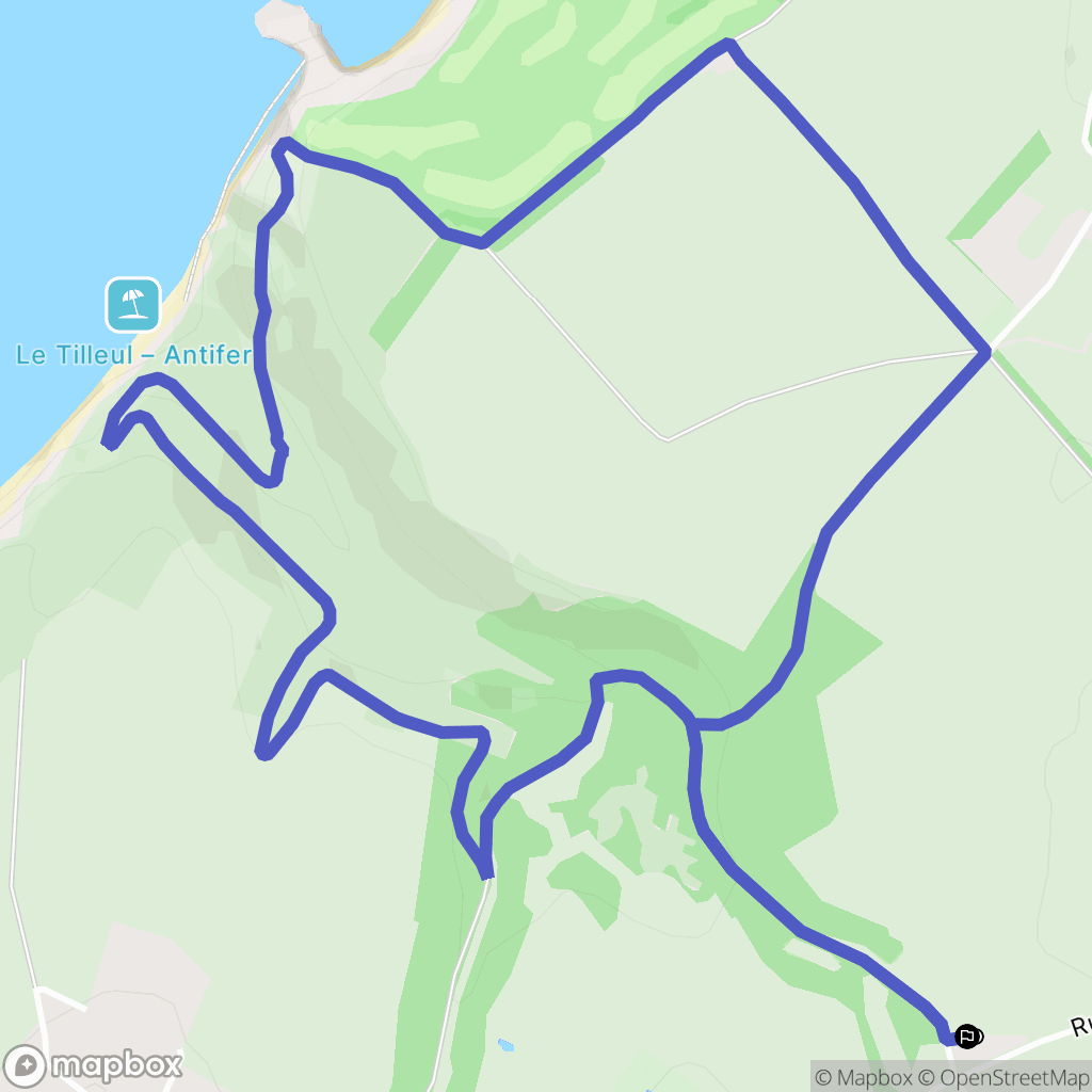 Le Tilleul : carte du parcours de randonnée - France