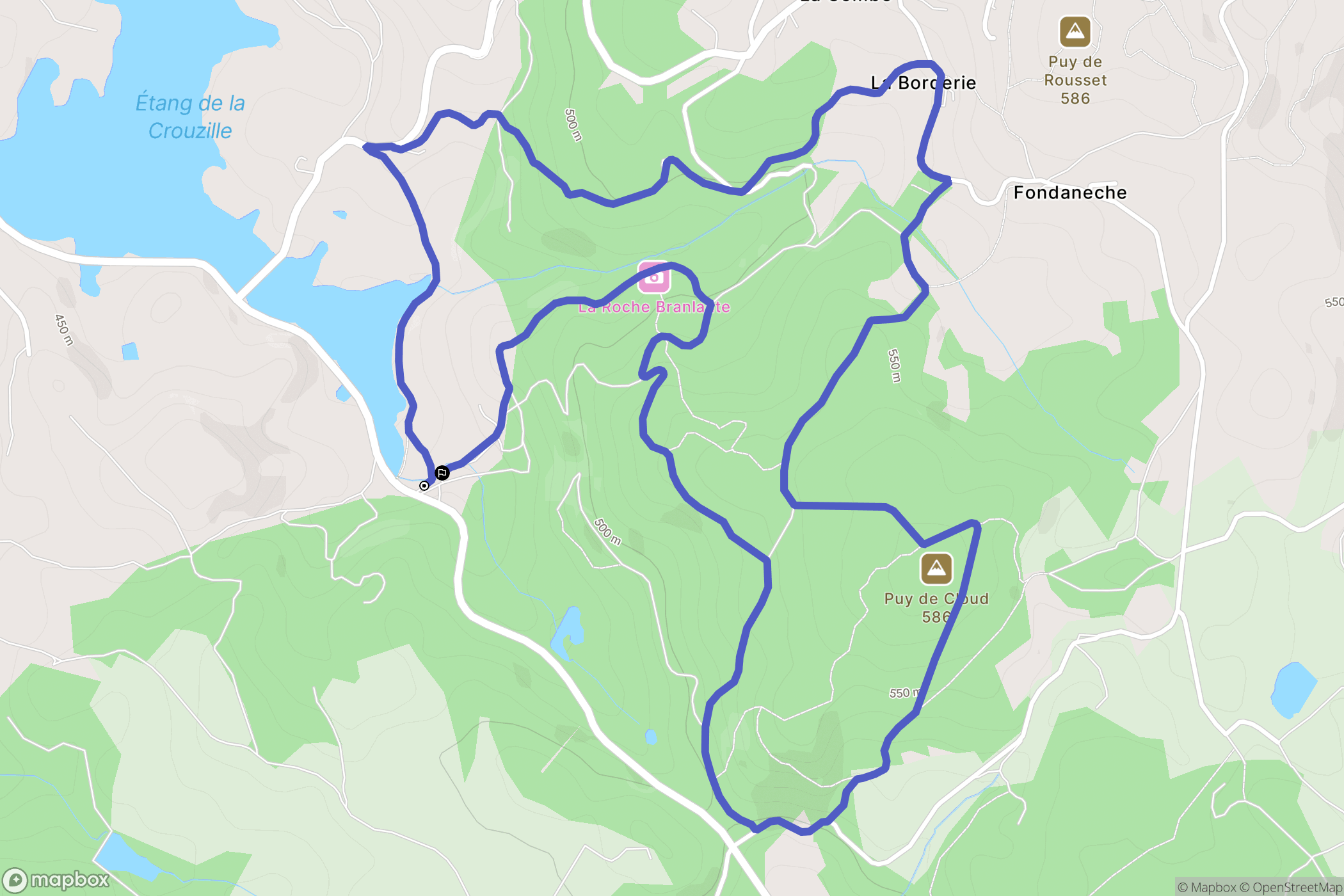 Saint-Sylvestre : carte du parcours de randonnée - France