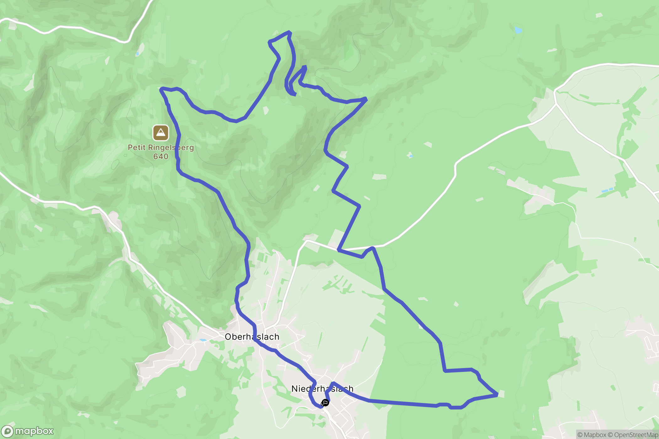 Niederhaslach : carte du parcours de randonnée - France