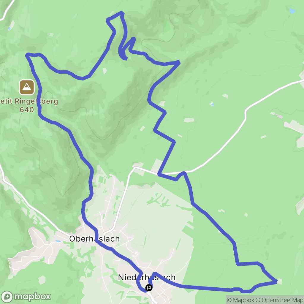 Niederhaslach : carte du parcours de randonnée - France