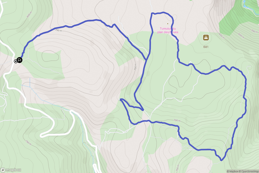 Vence : carte du parcours de randonnée - France