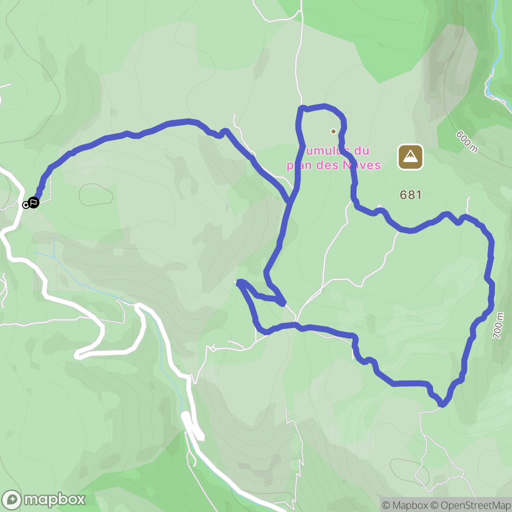 Vence : carte du parcours de randonnée - France
