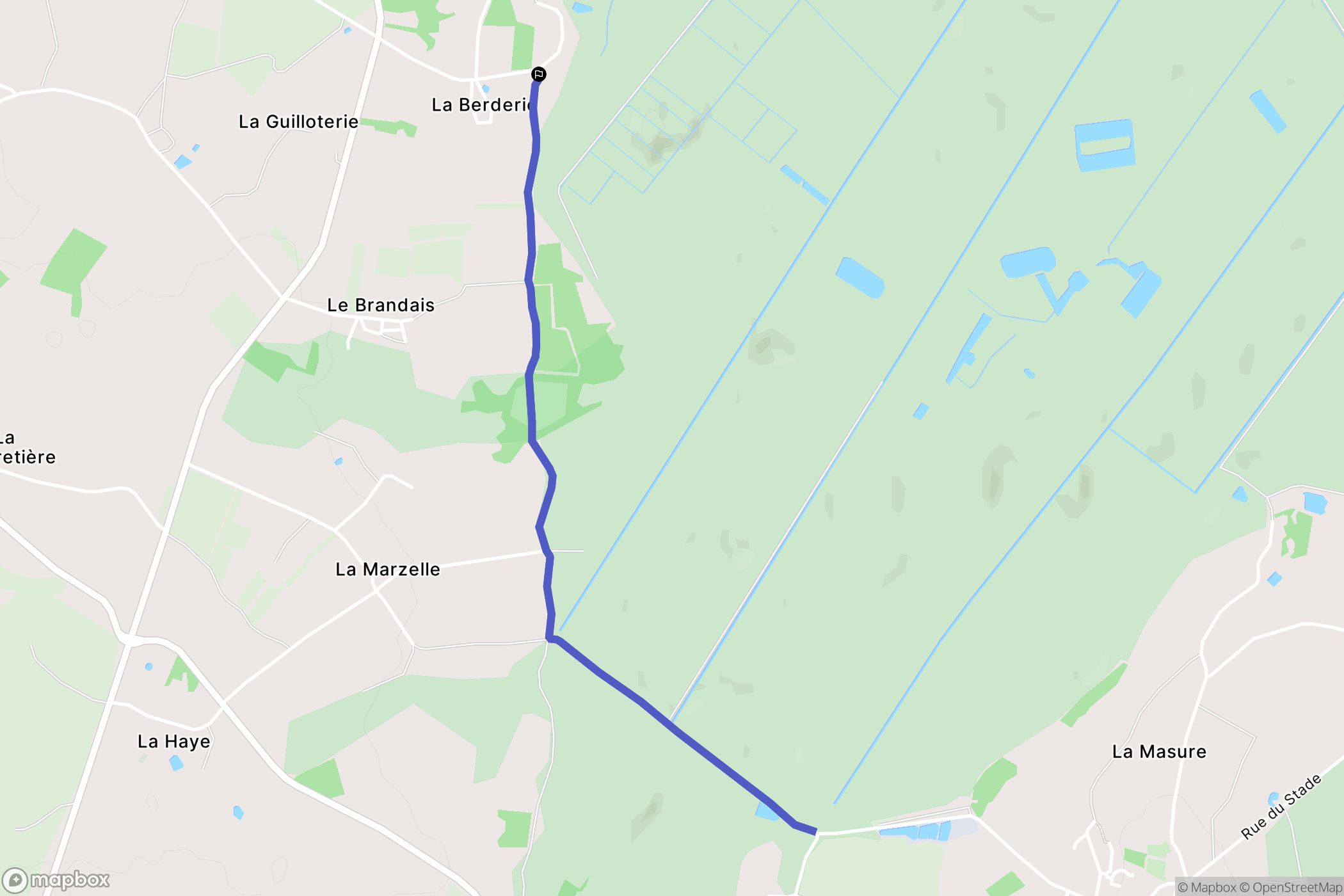 Saint-Mars-de-Coutais : carte du parcours de randonnée - France