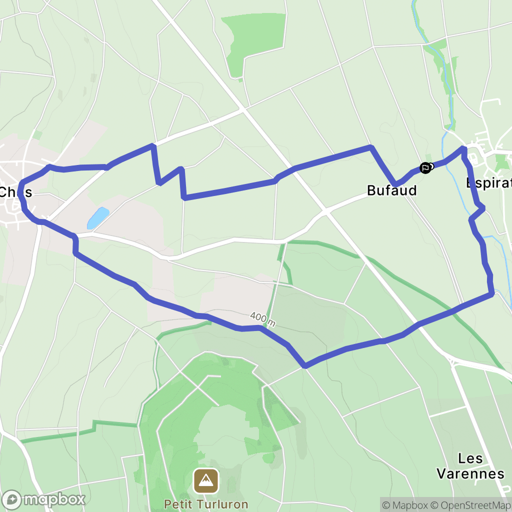 Espirat : carte du parcours de randonnée - France