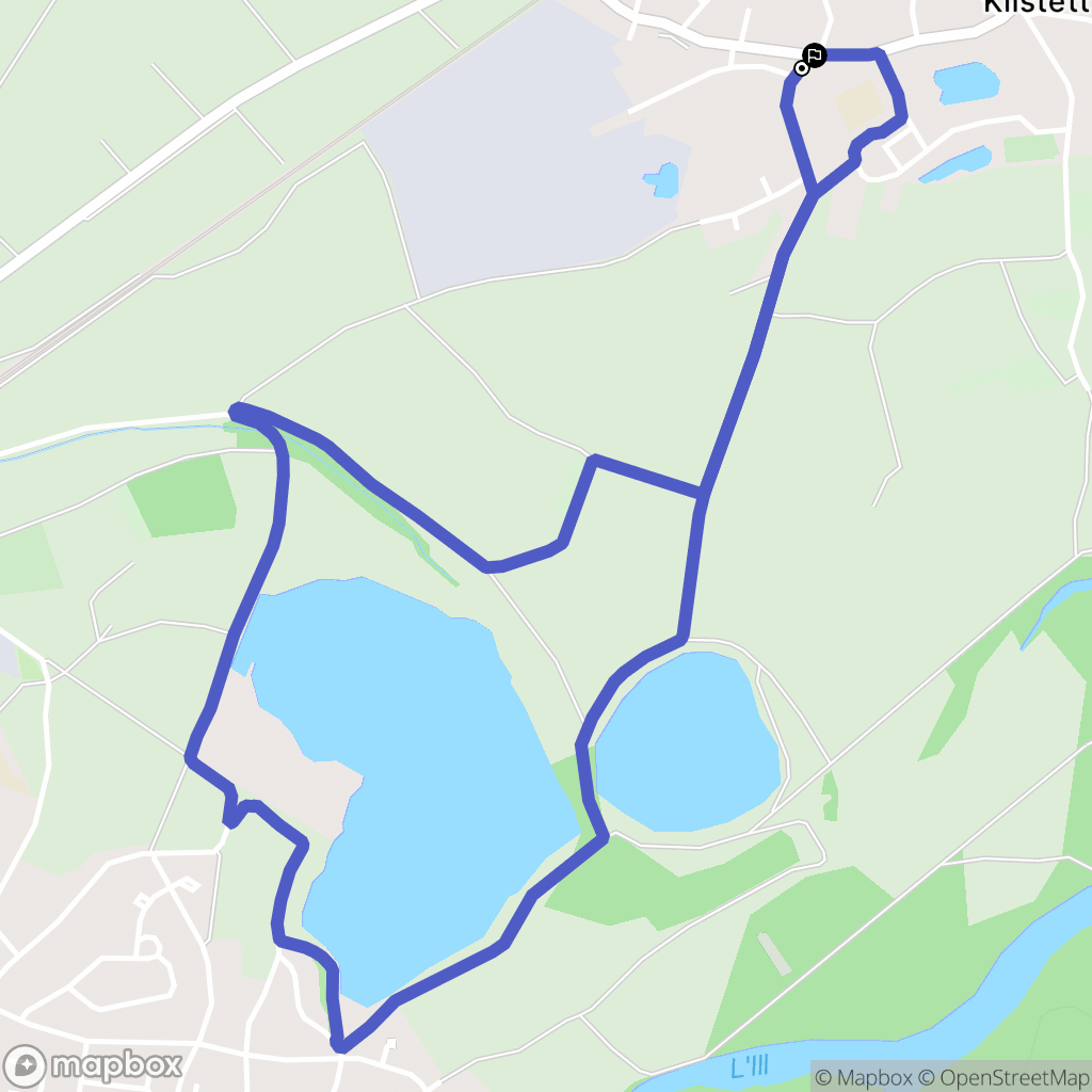 Kilstett : carte du parcours de randonnée - France