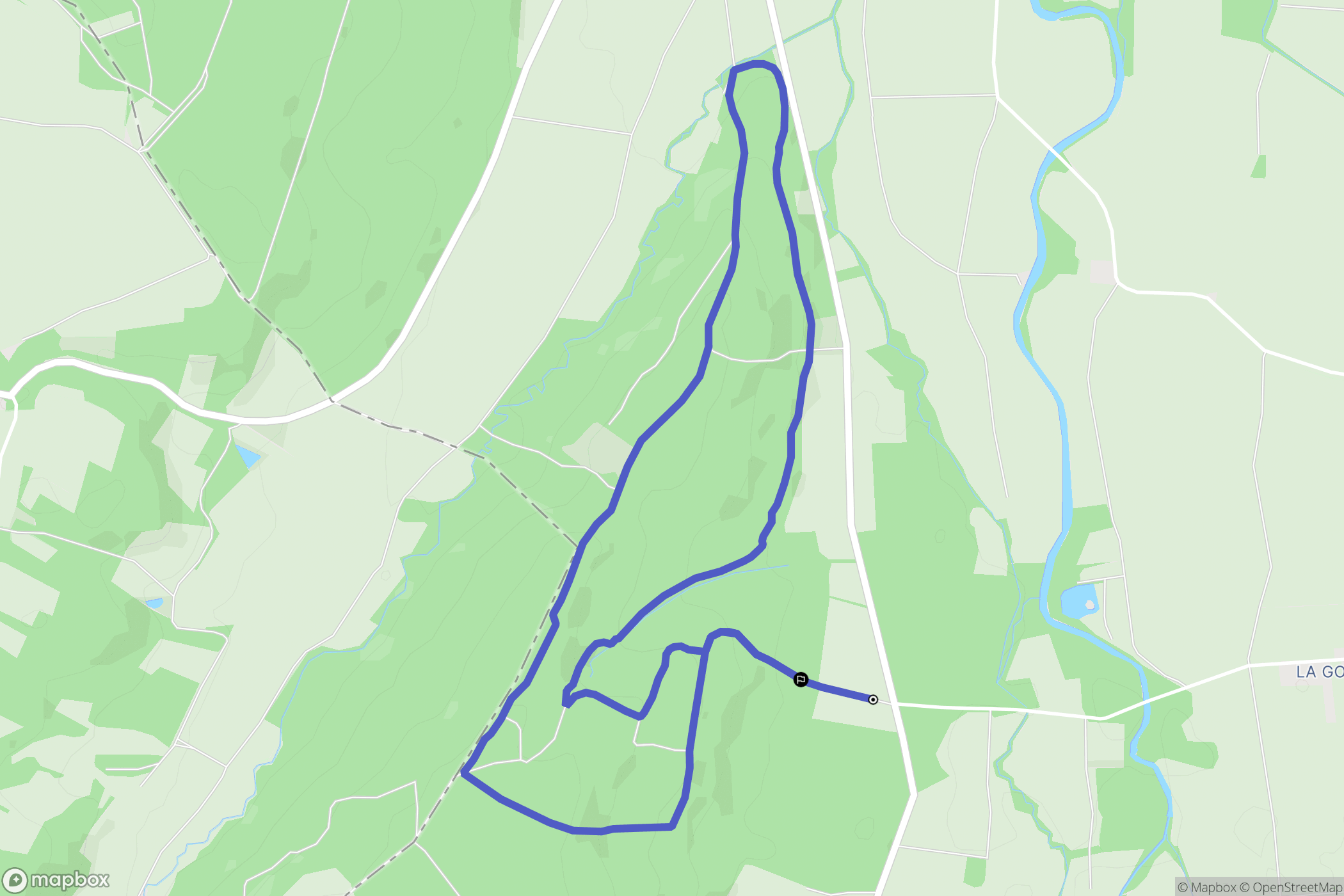 Saint-Lézer : carte du parcours de randonnée - France