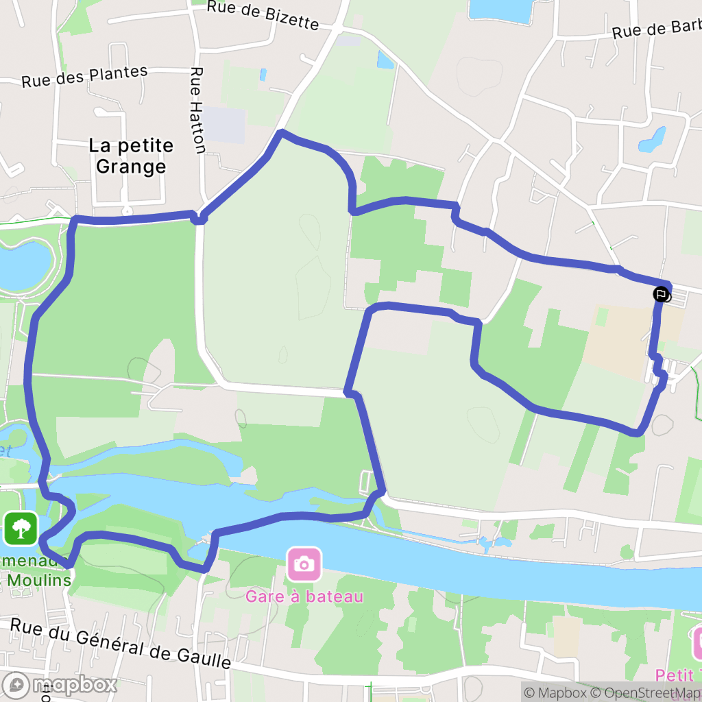 Olivet : carte du parcours de randonnée - France