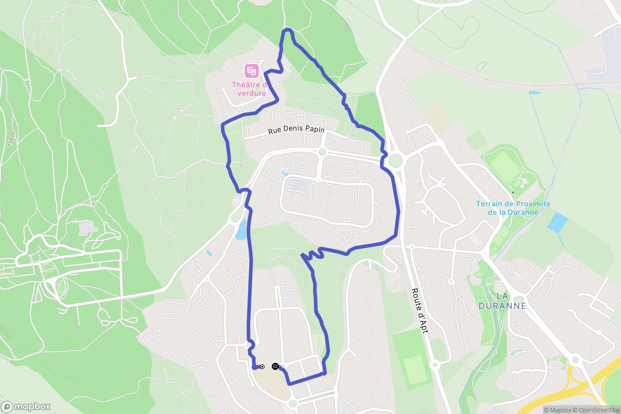 Aix-en-Provence : carte du parcours de randonnée - France