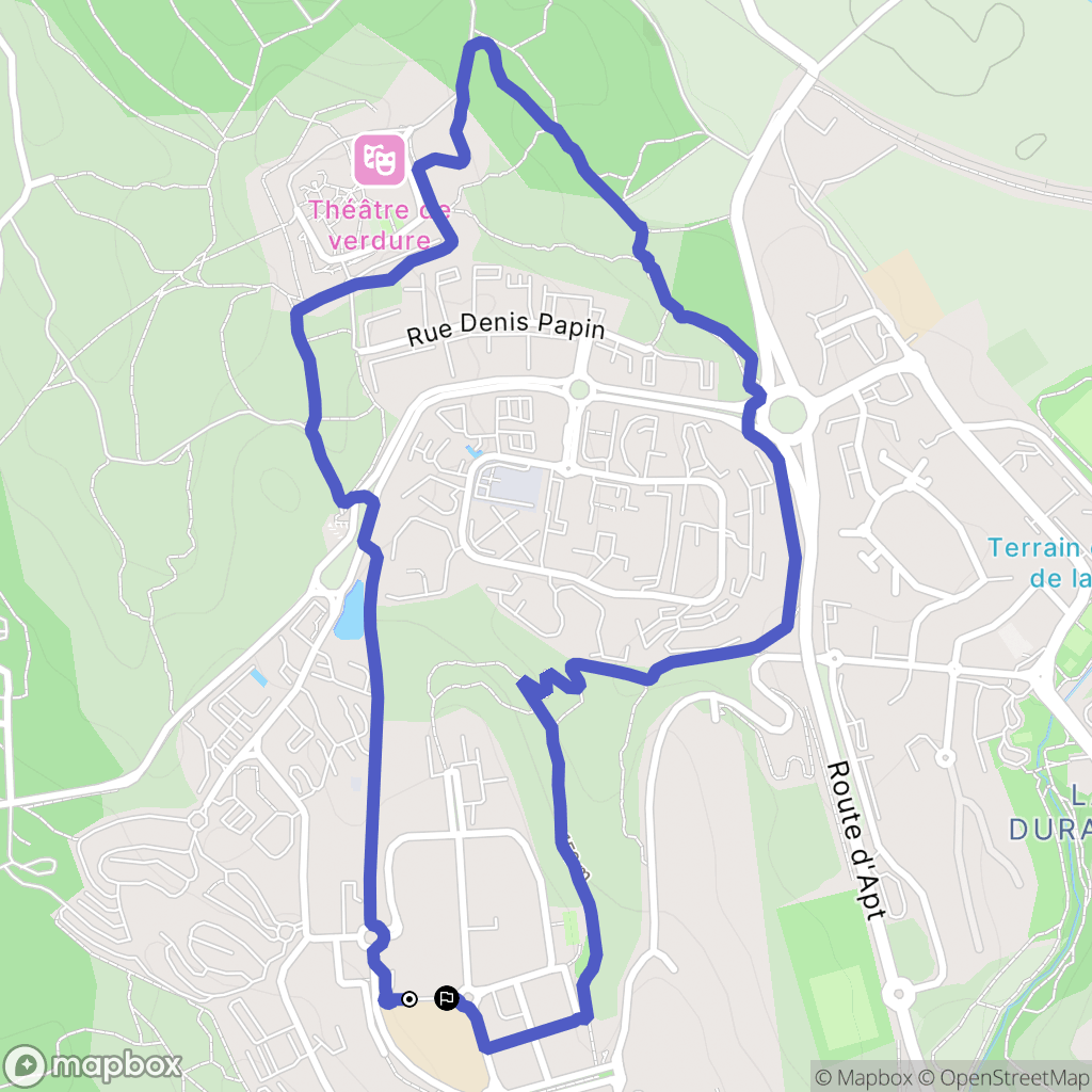 Aix-en-Provence : carte du parcours de randonnée - France