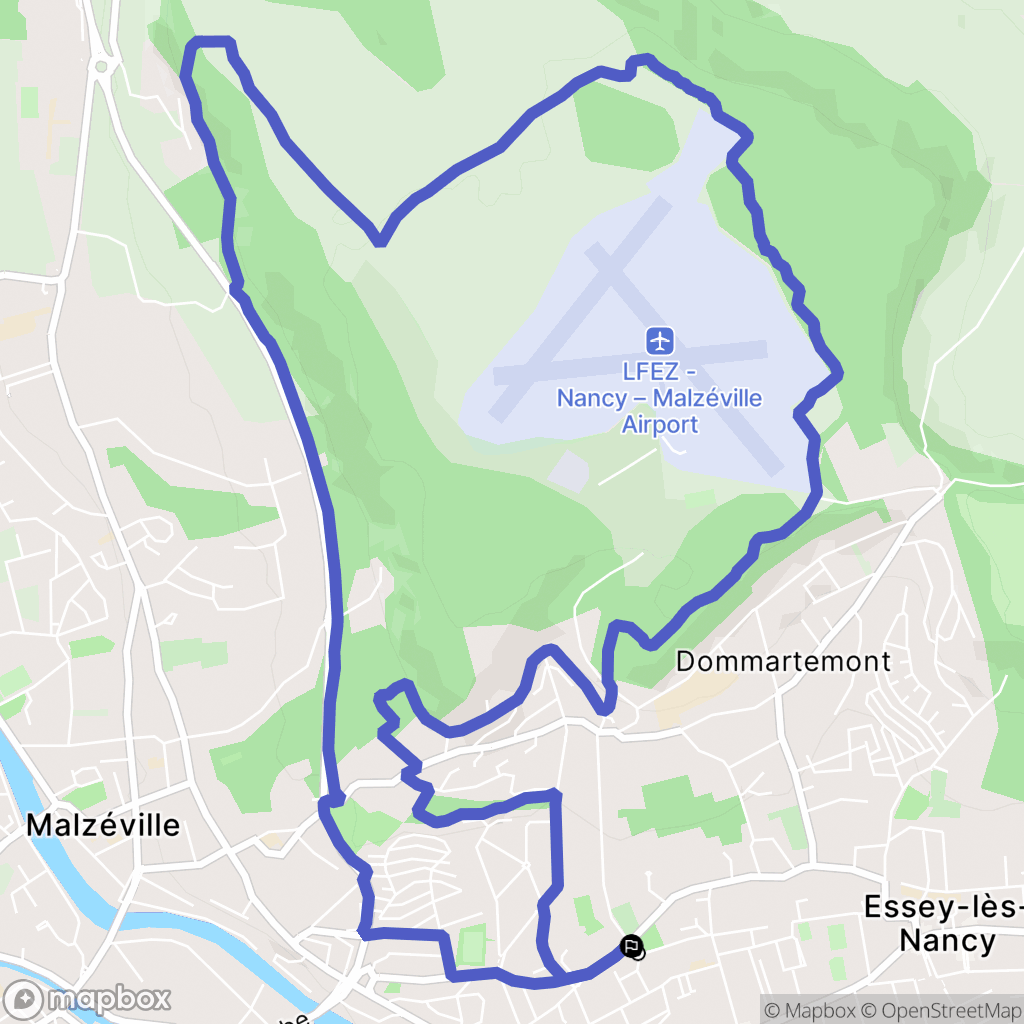 Saint-Max : carte du parcours de randonnée - France