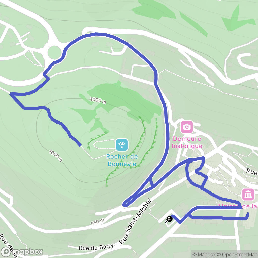 Murat : carte du parcours de randonnée - France