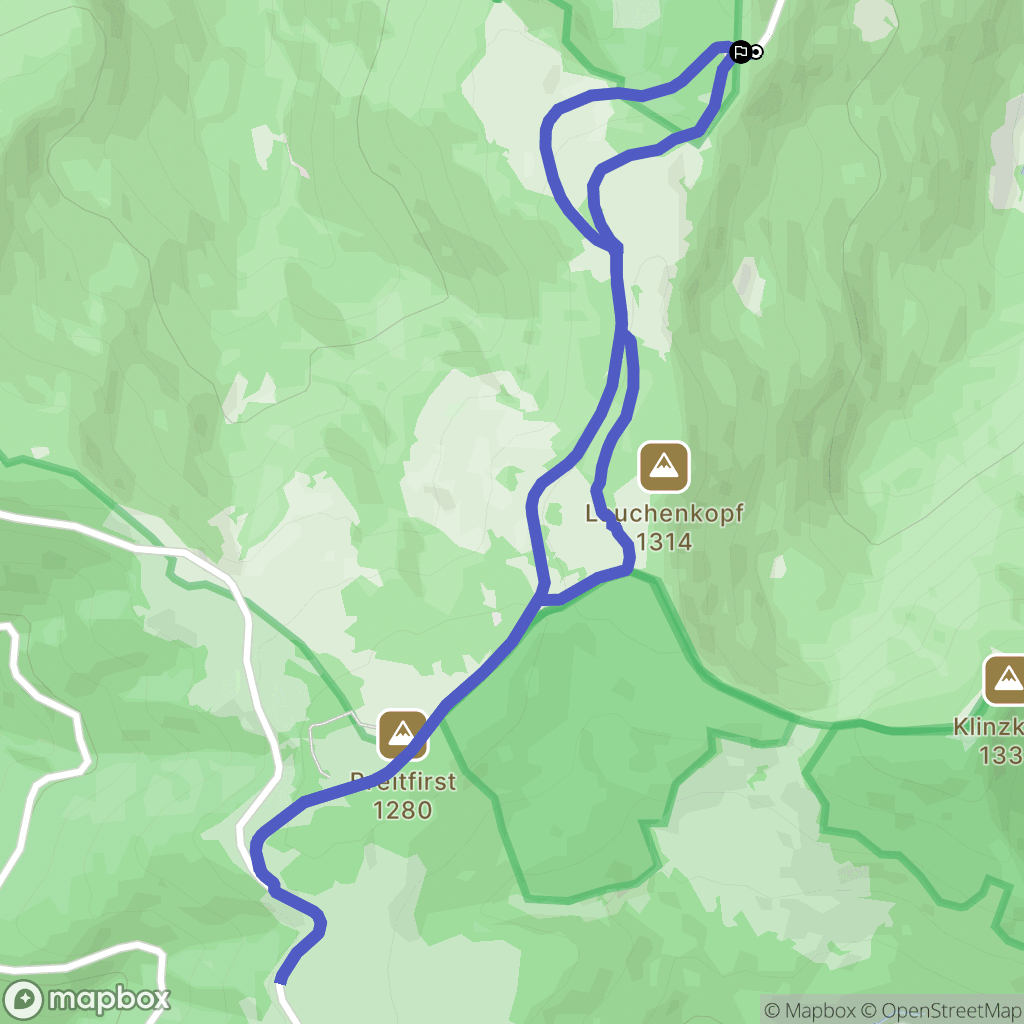 Sondernach : carte du parcours de randonnée - France