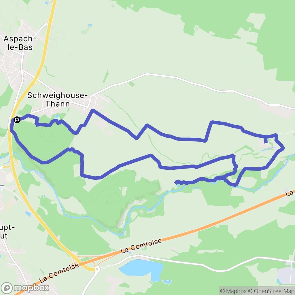 Schweighouse-Thann : carte du parcours de randonnée - France