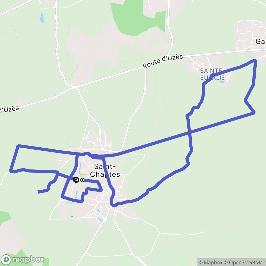 Saint-Chaptes : carte du parcours de randonnée - France