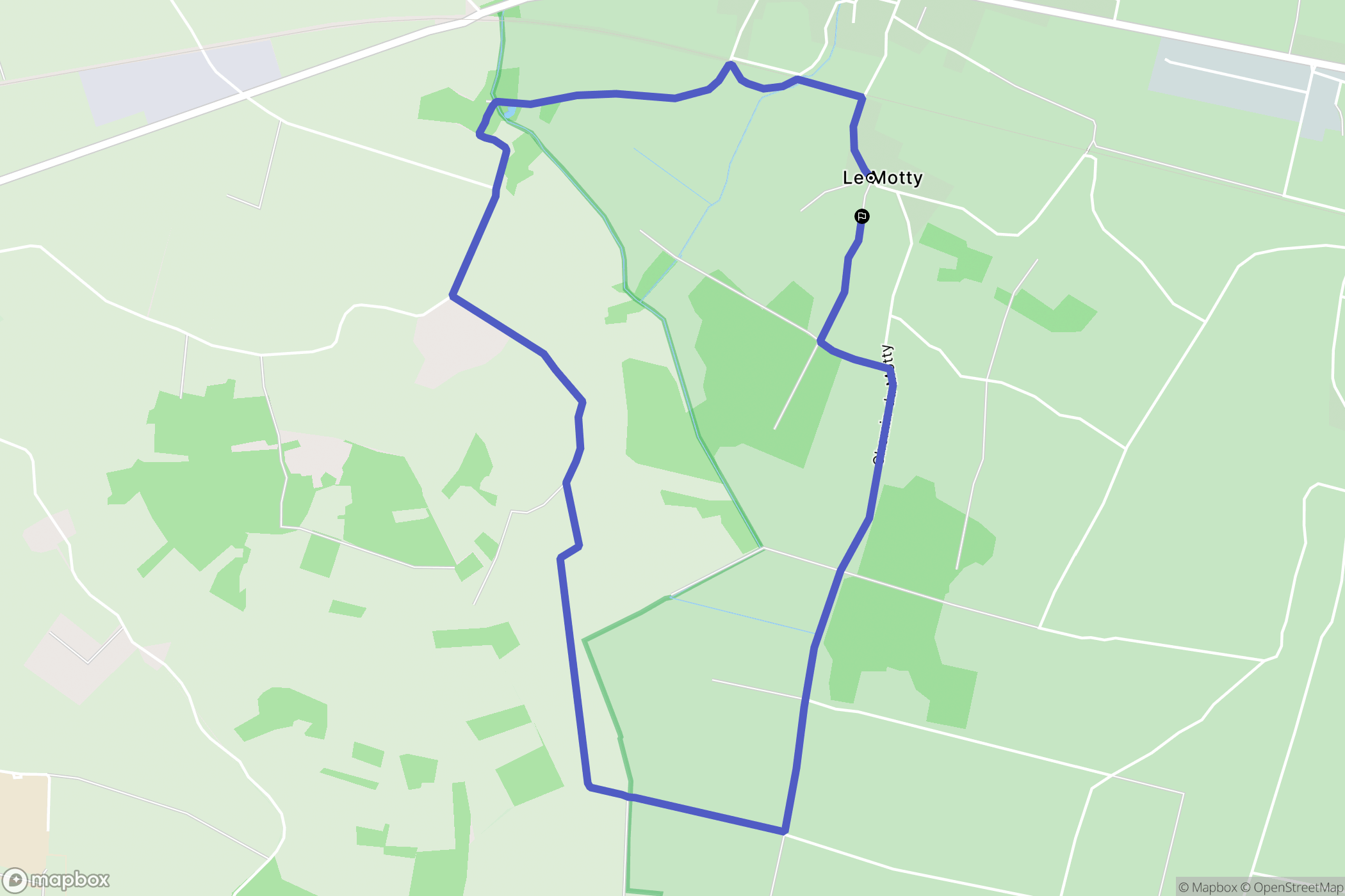 Nalliers : carte du parcours de randonnée - France
