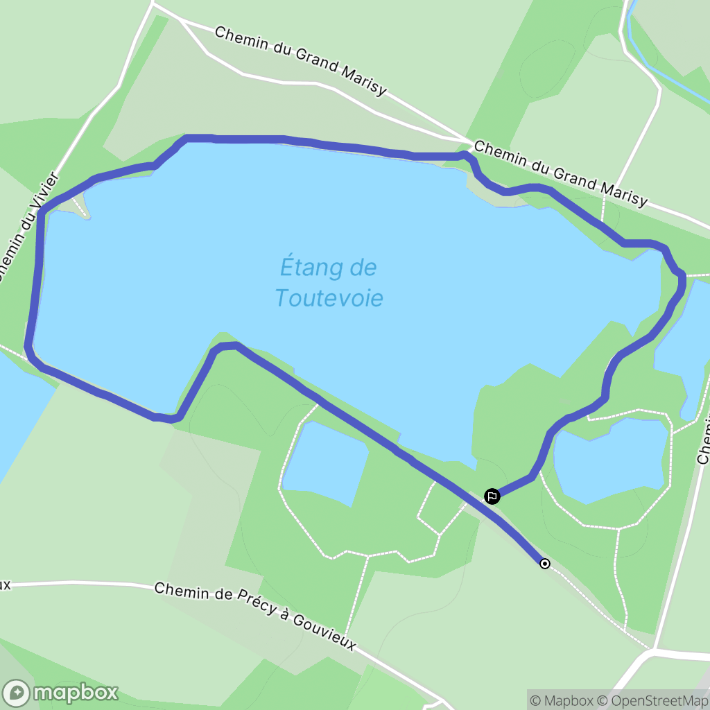 Gouvieux : carte du parcours de randonnée - France