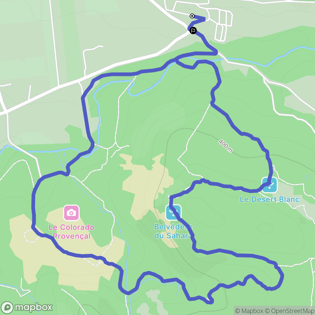Rustrel : carte du parcours de randonnée - France