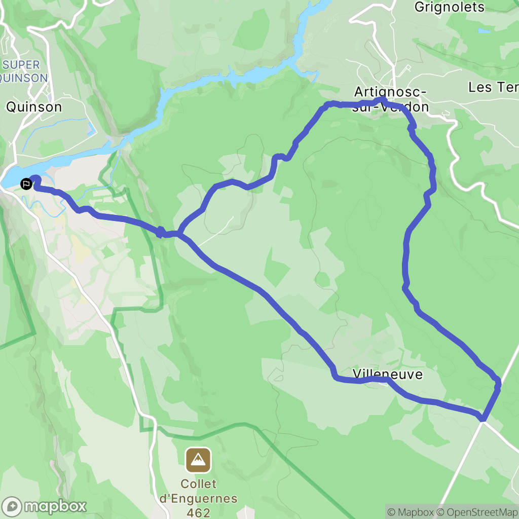 Montmeyan : carte du parcours de randonnée - France