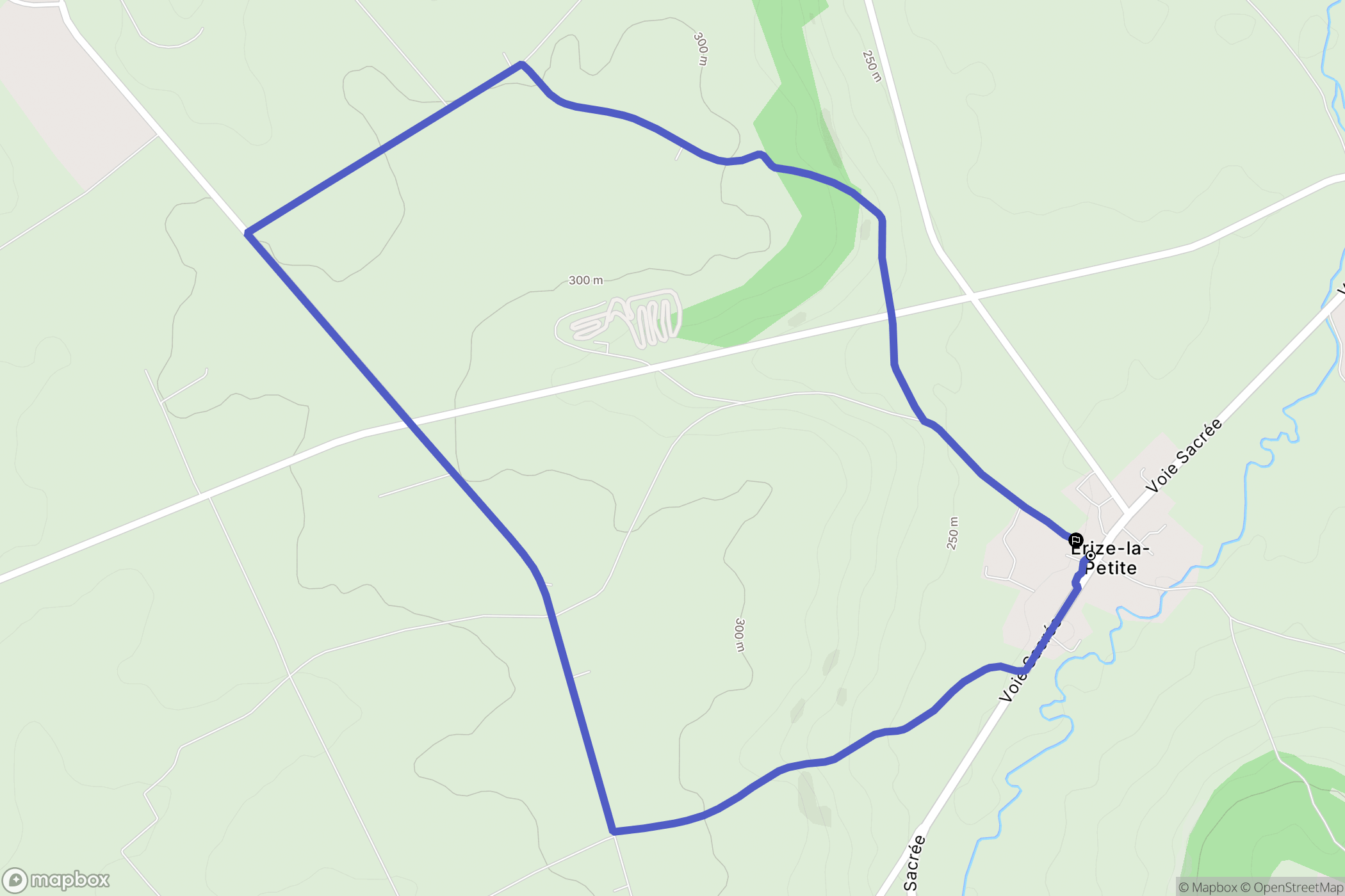 Érize-la-Petite : carte du parcours de randonnée - France