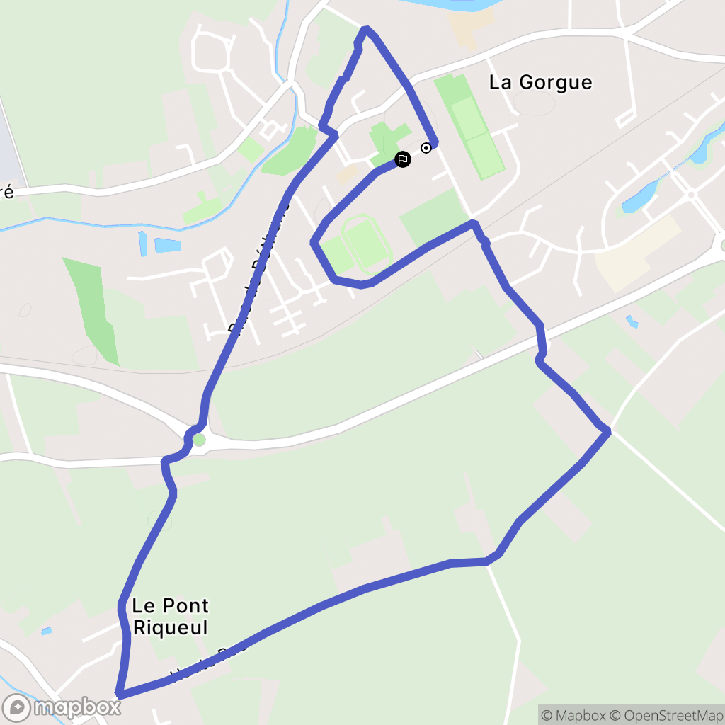 La Gorgue : carte du parcours de randonnée - France
