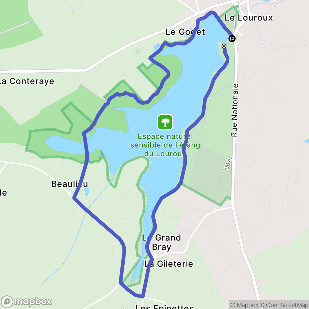 Manthelan : carte du parcours de randonnée - France
