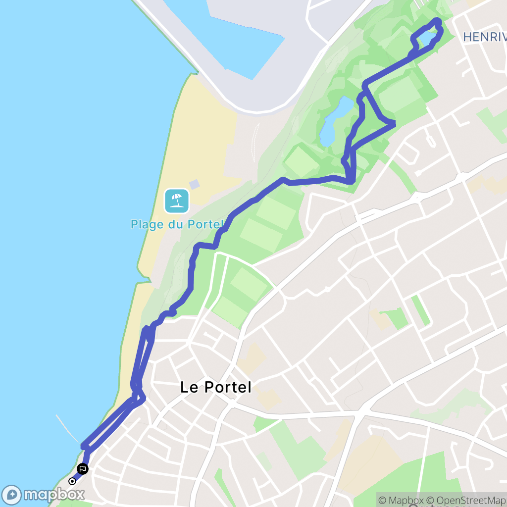 Le Portel : carte du parcours de randonnée - France